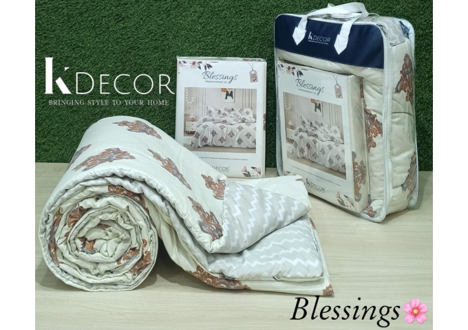 K Decor Blessings Premium 4pc Comforter Set Design 1