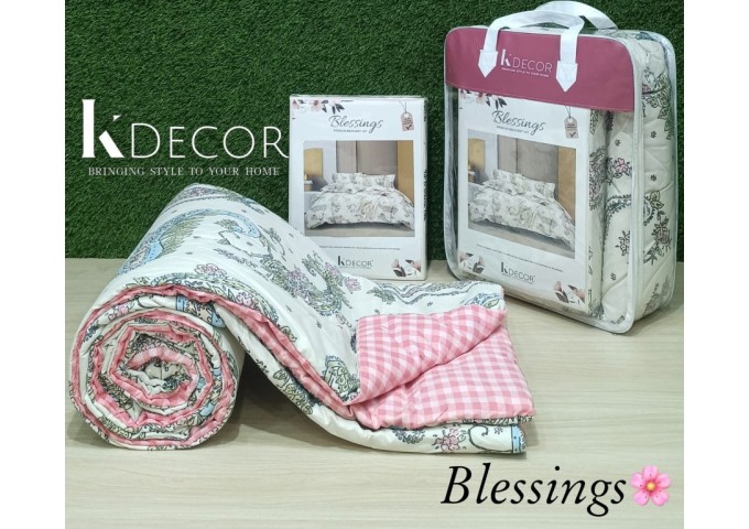 K Decor Blessings Premium 4pc Comforter Set Design 6