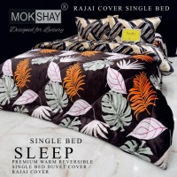  MOKSHAY  DESIGNED FOR LUXURY  1 SINGLE BED REVERSIBLE SUPERWARM COZY ZIPPER DUVET COVER|RAJAI COVER |DOUBLE PLY BLANKET 1