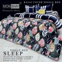  MOKSHAY  DESIGNED FOR LUXURY  1 SINGLE BED REVERSIBLE SUPERWARM COZY ZIPPER DUVET COVER|RAJAI COVER |DOUBLE PLY BLANKET 3