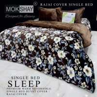  MOKSHAY  DESIGNED FOR LUXURY  1 SINGLE BED REVERSIBLE SUPERWARM COZY ZIPPER DUVET COVER|RAJAI COVER |DOUBLE PLY BLANKET 4