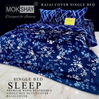  MOKSHAY  DESIGNED FOR LUXURY  1 SINGLE BED REVERSIBLE SUPERWARM COZY ZIPPER DUVET COVER|RAJAI COVER |DOUBLE PLY BLANKET 5