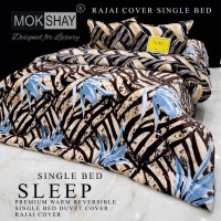  MOKSHAY  DESIGNED FOR LUXURY  1 SINGLE BED REVERSIBLE SUPERWARM COZY ZIPPER DUVET COVER|RAJAI COVER |DOUBLE PLY BLANKET 7