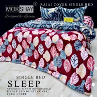  MOKSHAY  DESIGNED FOR LUXURY  1 SINGLE BED REVERSIBLE SUPERWARM COZY ZIPPER DUVET COVER|RAJAI COVER |DOUBLE PLY BLANKET 14