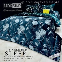  MOKSHAY  DESIGNED FOR LUXURY  1 SINGLE BED REVERSIBLE SUPERWARM COZY ZIPPER DUVET COVER|RAJAI COVER |DOUBLE PLY BLANKET 15