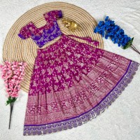 Beautifully Stitched Lehenga Choli For Mother-Daughters Combo 14