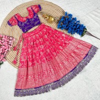 Beautifully Stitched Lehenga Choli For Mother-Daughters Combo 15