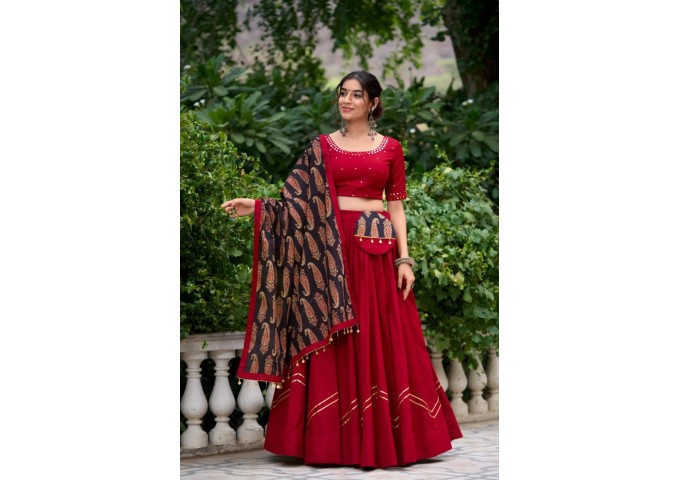 LFH LNB DN 1697 Navratri Collection 2024 Lehengha| Choli  Red