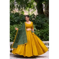 LFH LNB DN 1697 Navratri Collection 2024 Lehengha| Choli  Yellow