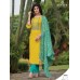 Mitoo  3 pcs kurti set Viscose Weaving Thread & Handwork Kurti Yellow