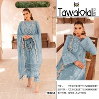 Tawaklal Heavy Fox Georgette With Heavy Embroidery DN 1042 Suit