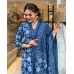 Voluminous Anarkali Suit Set Blue