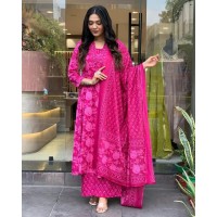 Voluminous Anarkali Suit Set Pink