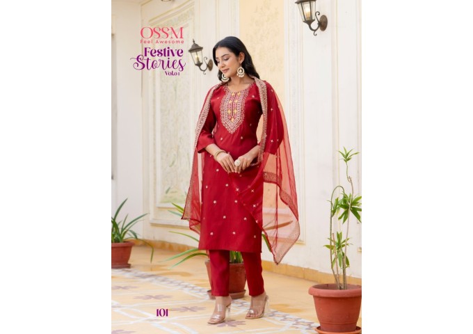 Festive Stories Vol 04 Salwar Suit Red