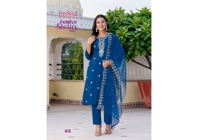 Festive Stories Vol 04 Salwar Suit Blue