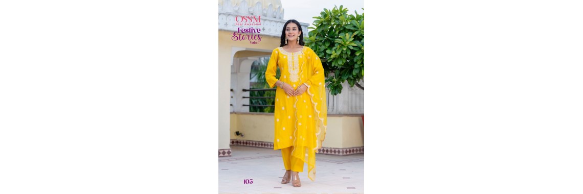 Festive Stories Vol 04 Salwar Suit Yellow