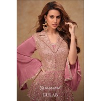 Gulkayra Designer Present Gulab Chinon Suit Pink