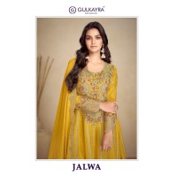 Jalwa Salwar Kameez heavy Chinon With Embroidery Work Yellow