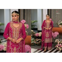 Sakhi  Salwar Kameez heavy Chinon with embroidery work Pink