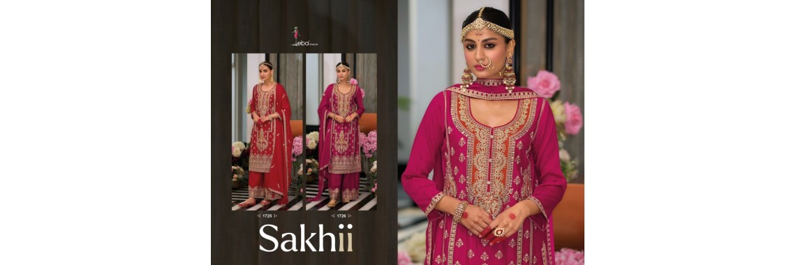 Sakhi Salwar Kameez heavy Chinon with embroidery work