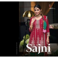 Sajni Yasmine Vol-2 Salwar Kameez heavy Chinon with embroidery work Pink