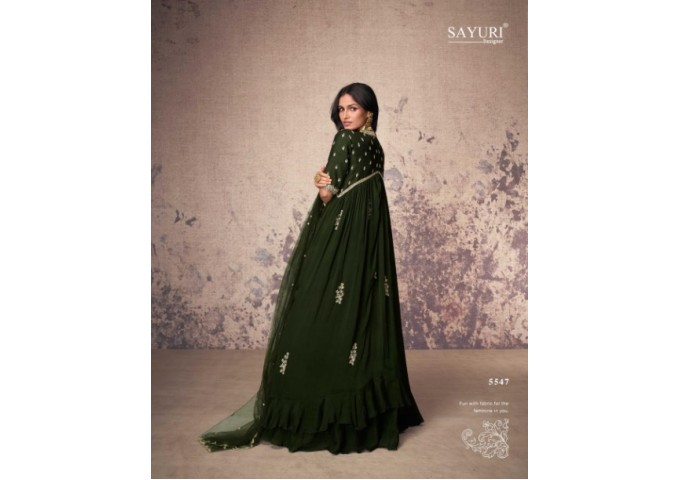 SAYURI DESIGNER  AROMA 5546 SERIES MEHENDI GREEN