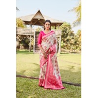 Sadhana Pure Kanjivaram Soft Silk Saree Pink