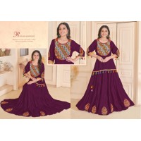 Navratri collection Tops and Skirt Gamthi and Mirror Work Maroon