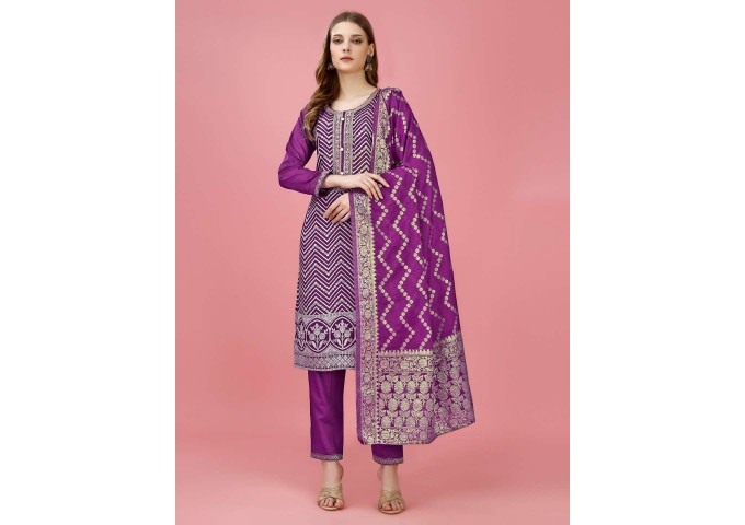 Jacquard Hits Suit Purple