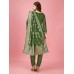 Jacquard Hits Suit Green