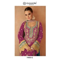 Gulkayra Designer Pari Palazzo Suit Pink