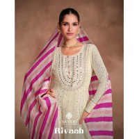 SAYURI DESIGNER RIVAAH (3 PCS) FREE SIZE STITCHED PINK DUPATTA SUIT