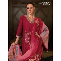 Lady Leela Shahida Embroidery Salwar Suit Shine Pink 2