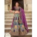 Surshyam Fashion Kalamkari Banarasi Silk Semi-Stitched Lehenga choli D.No 106