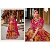 Surshyam Fashion Kalamkari Banarasi Silk Semi-Stitched Lehenga choli D.No 107