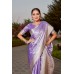 Kanjivaram Soft Satin Silk Saree Purple