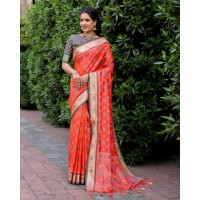 LAJVANTI IKKAT PATOLA SILK SAREE 