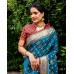 LAJVANTI IKKAT PATOLA SILK SAREE BLUE