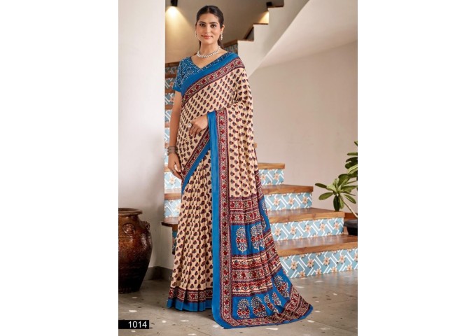 Mulmul Cotton Printed Saree 6