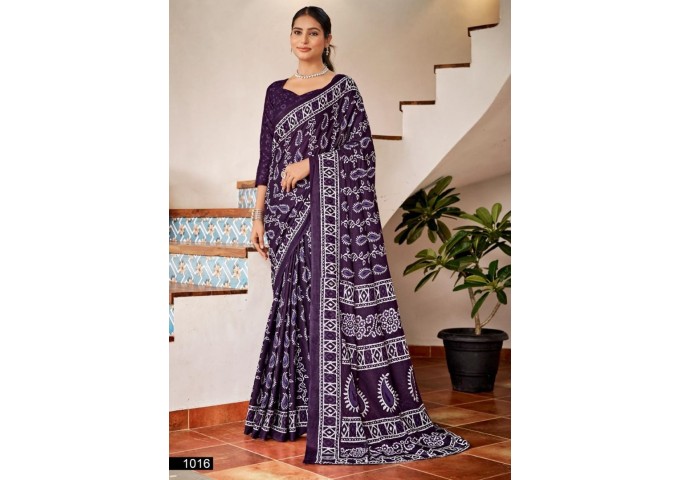 Mulmul Cotton Printed Saree 7