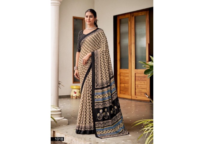 Mulmul Cotton Printed Saree 10