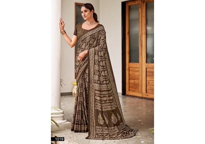 Mulmul Cotton Printed Saree 11