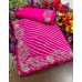 Pitta Lajeriya Pure CxC Georgette Saree Sawan Special Beautiful Unique Leheriya Print Saree Pink