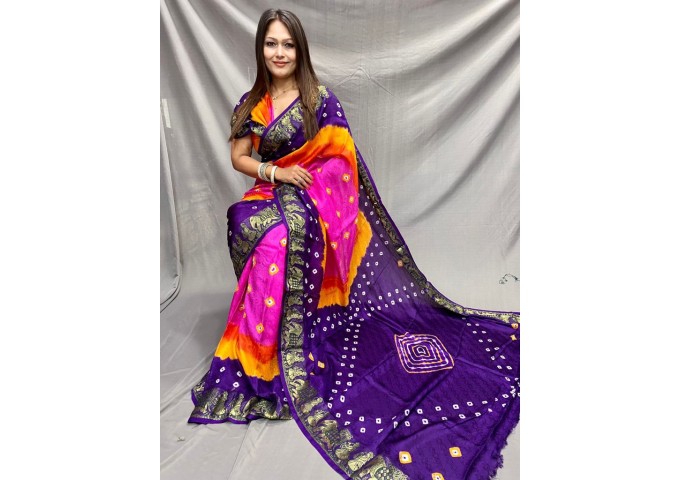 Doli 4D More Beautiful Boutique Saree Purple