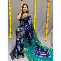 Doli 4D More Beautiful Boutique Saree Blue