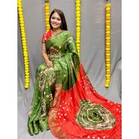 Doli 4D More Beautiful Boutique Saree Green 2