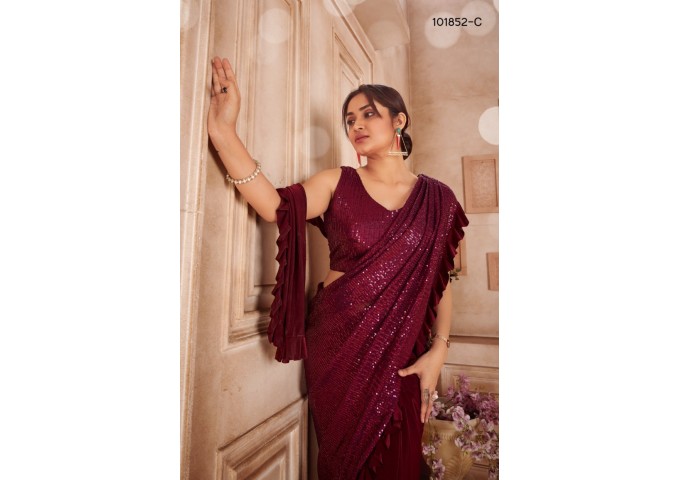 DESIGN 101852 IMPORTED FABRIC WITH SEQUIN WORK SAREE