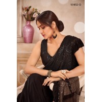 DESIGN 101852 IMPORTED FABRIC WITH SEQUIN WORK SAREE BLACK