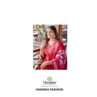 Vaniska Fitoor Kurti Pant Red