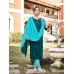 Ladyview Geet Viscose Silk With Stripe Kurti Dark Green